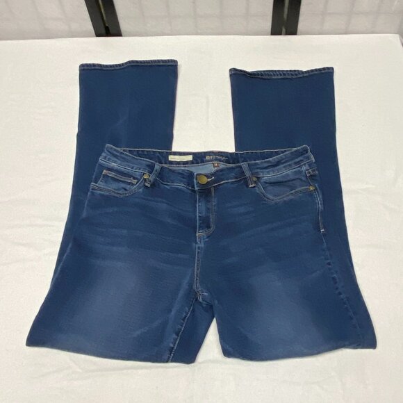 High Rise Karen Baby Bootcut Faded Denim Jeans Medium Wash Kut from the Kloth 14 - Picture 7 of 13